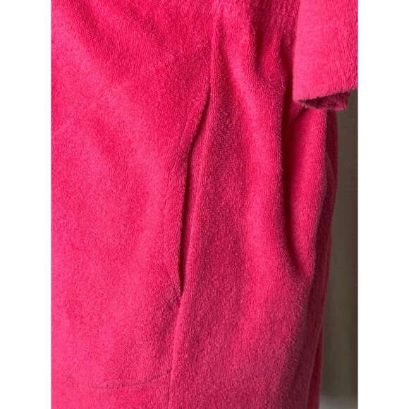 Vintage Shadowline Pink Terry Cloth Wrap Robe Small Mini Boho Barbie - Picture 8 of 11